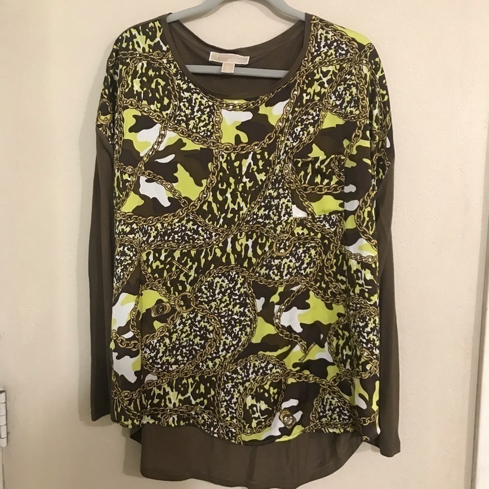 Michael Kors size XL long sleeve tunic blouse
